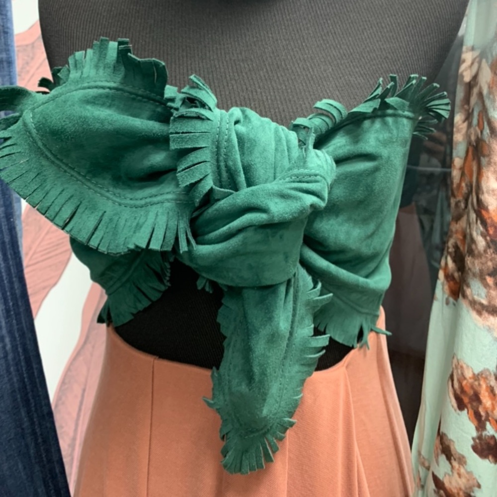 Custom Made Suede Bandeau Top